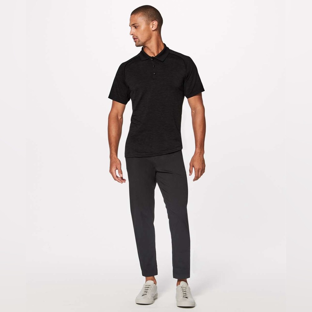 ❌SOLD❌ LULULEMON Men's Metal Vent Tech Polo Shirt - Grey/Black, Medium - Picture 1 of 6
